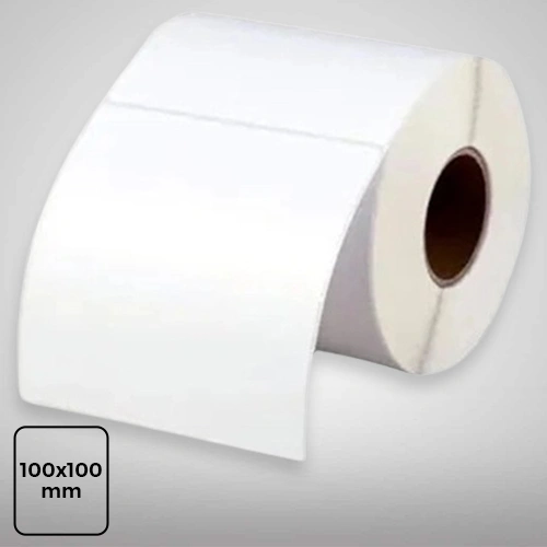 Plain White Polyester Barcode Labels, 100mmx100mm