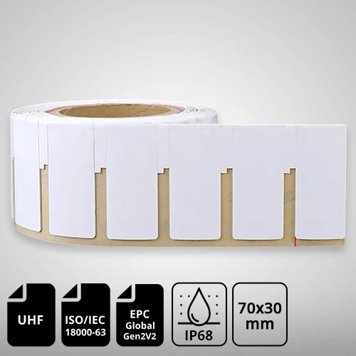 UNI-7030 Self Adhesive UHF RFID Flexi On-Metal Labels/Tags