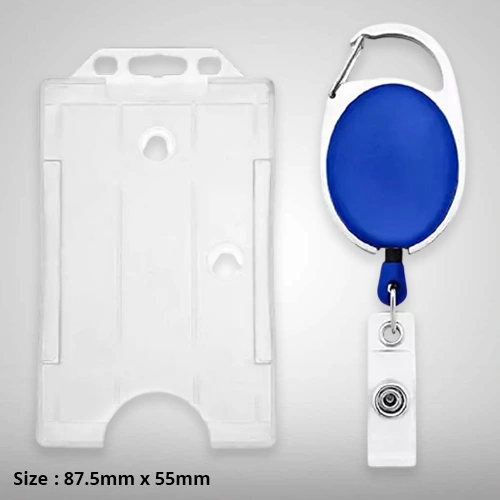 Transparent Plastic ID Card Badge Holder