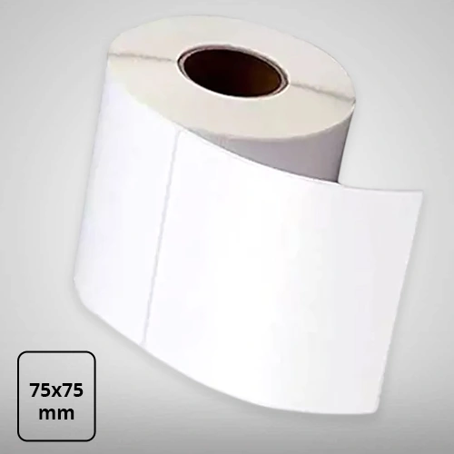 Thermal Transfer Paper Barcode Label, 75mm x 75mm,